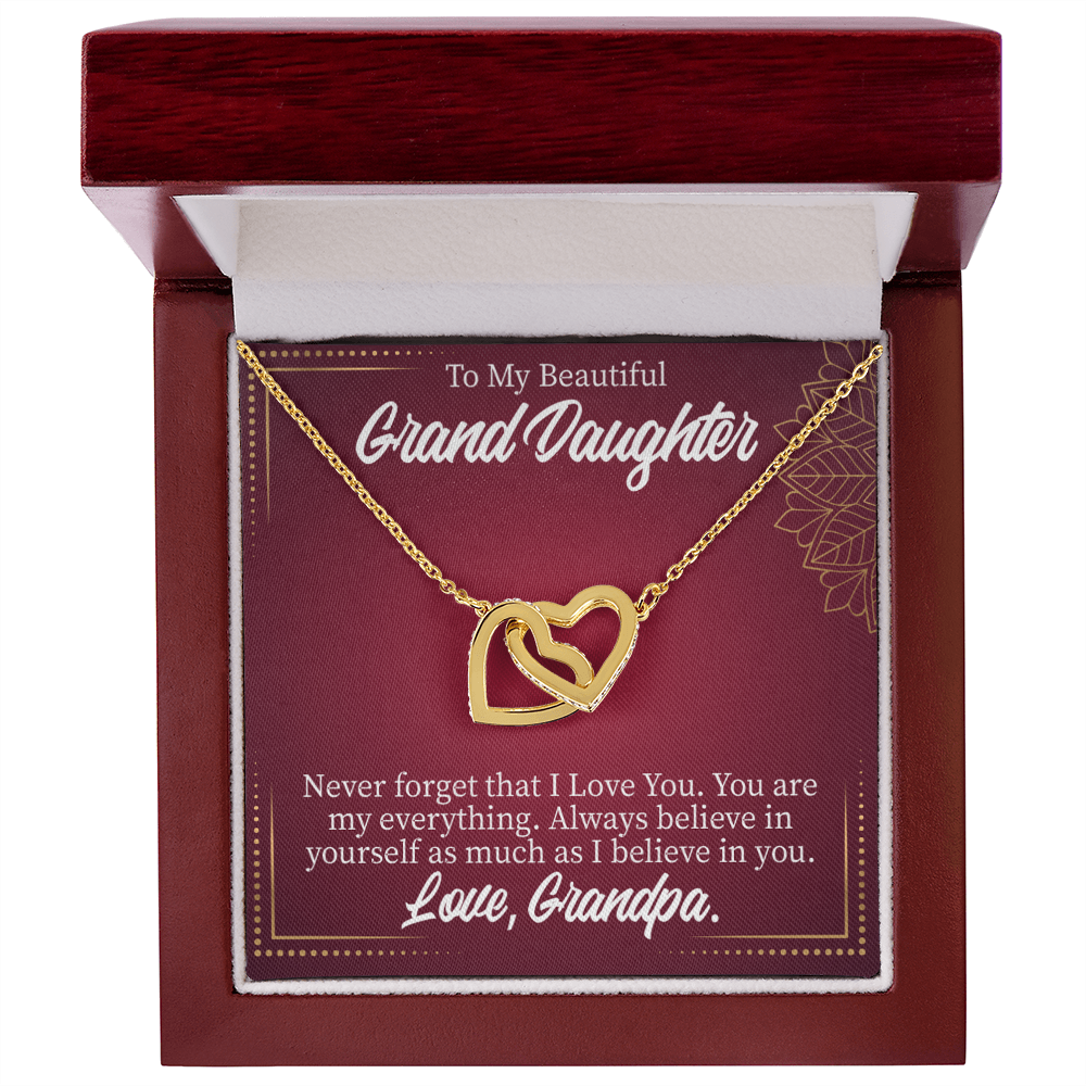 To Granddaughter Never Forget Grandpa Inseparable Necklace-Express Your Love Gifts