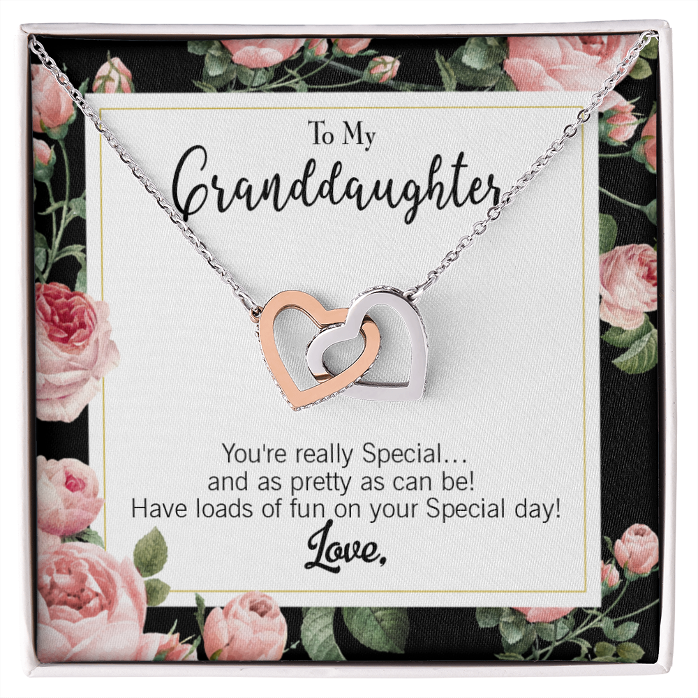 To Granddaughter Pretty Granddaughter Inseparable Necklace-Express Your Love Gifts