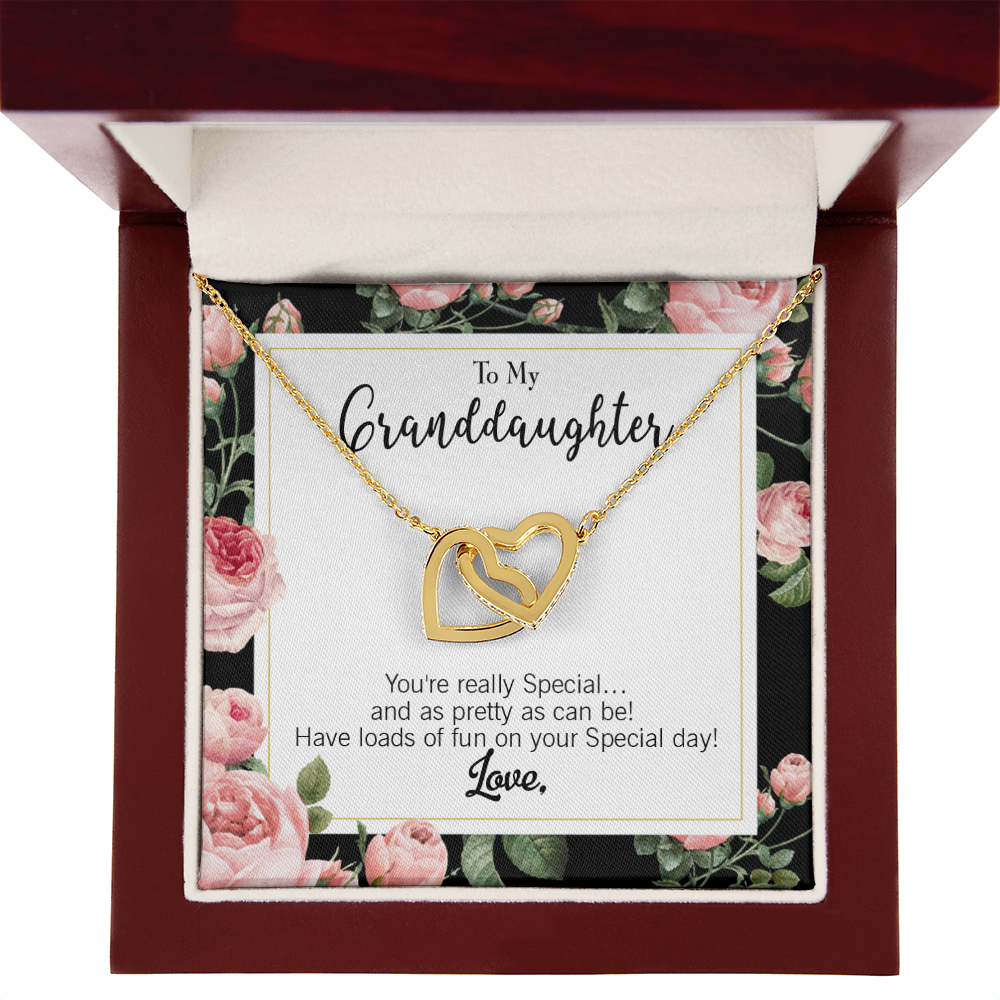 To Granddaughter Pretty Granddaughter Inseparable Necklace-Express Your Love Gifts