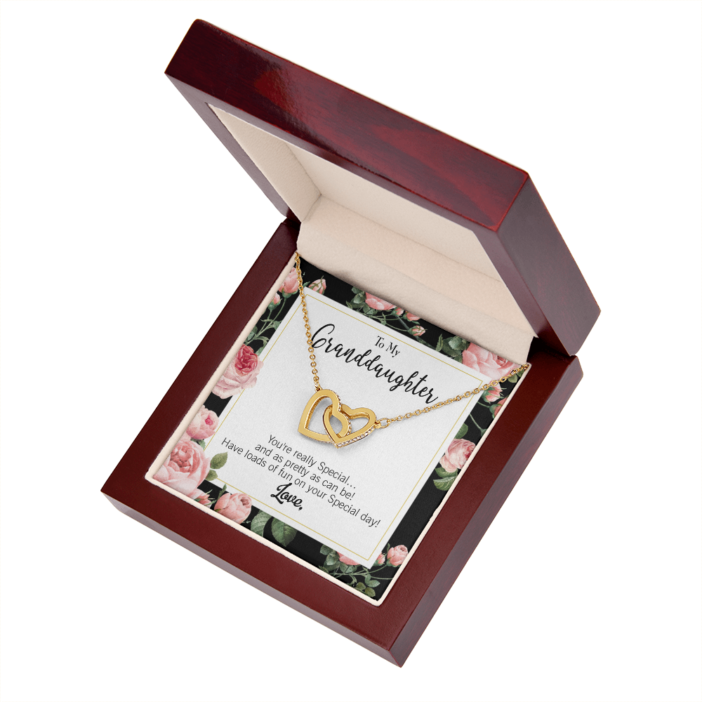 To Granddaughter Pretty Granddaughter Inseparable Necklace-Express Your Love Gifts
