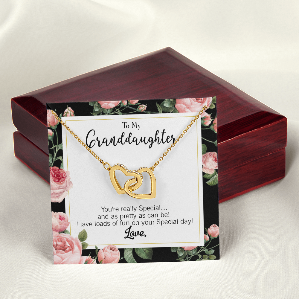 To Granddaughter Pretty Granddaughter Inseparable Necklace-Express Your Love Gifts