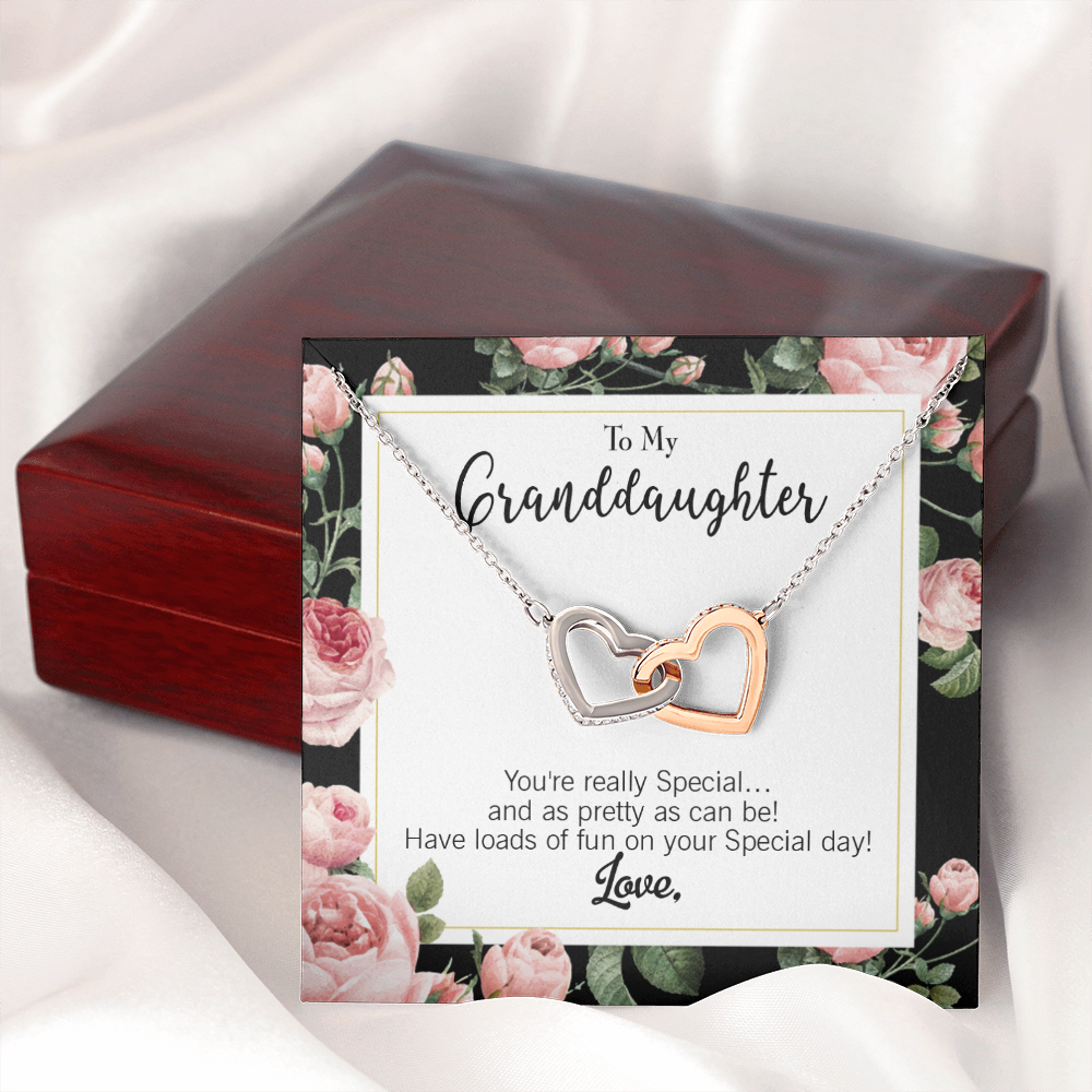 To Granddaughter Pretty Granddaughter Inseparable Necklace-Express Your Love Gifts