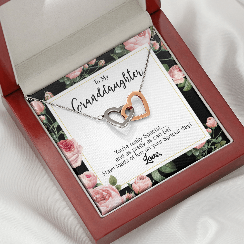 To Granddaughter Pretty Granddaughter Inseparable Necklace-Express Your Love Gifts