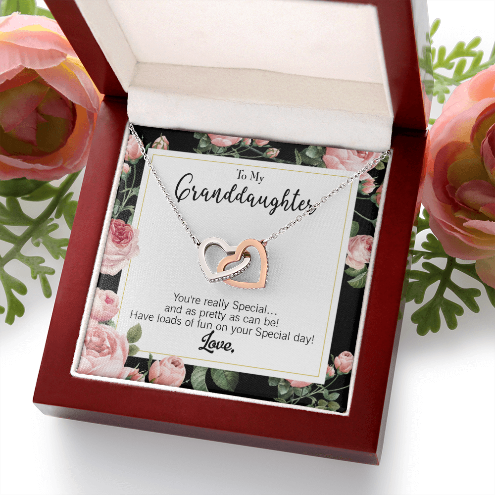 To Granddaughter Pretty Granddaughter Inseparable Necklace-Express Your Love Gifts