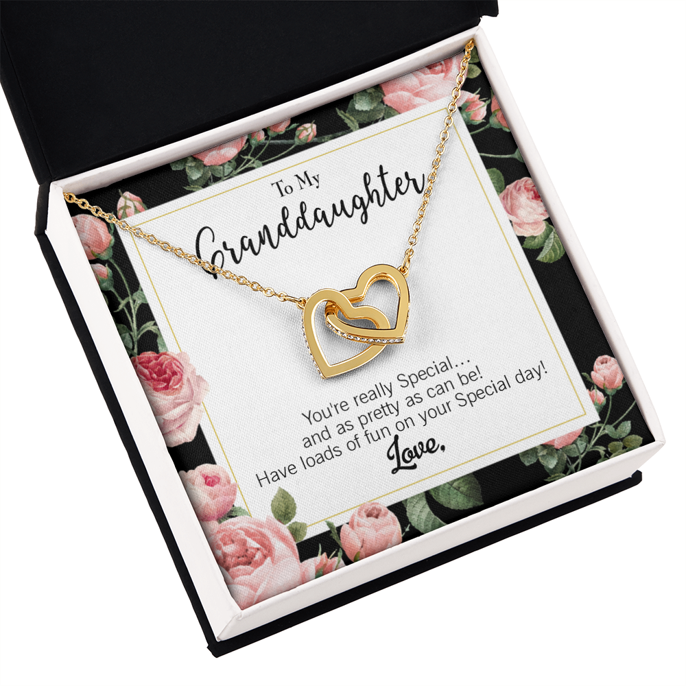 To Granddaughter Pretty Granddaughter Inseparable Necklace-Express Your Love Gifts