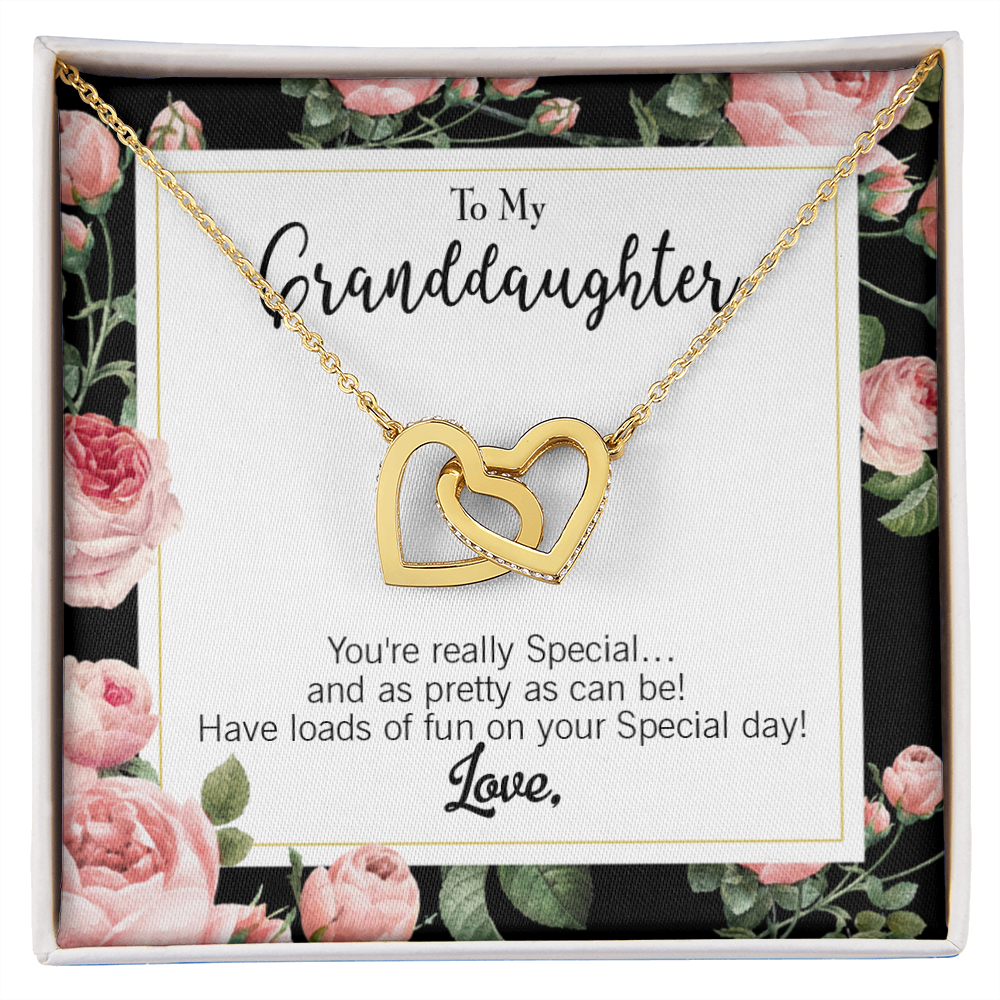 To Granddaughter Pretty Granddaughter Inseparable Necklace-Express Your Love Gifts
