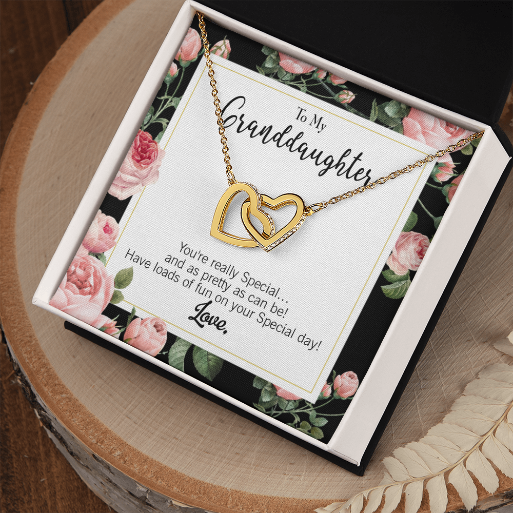 To Granddaughter Pretty Granddaughter Inseparable Necklace-Express Your Love Gifts