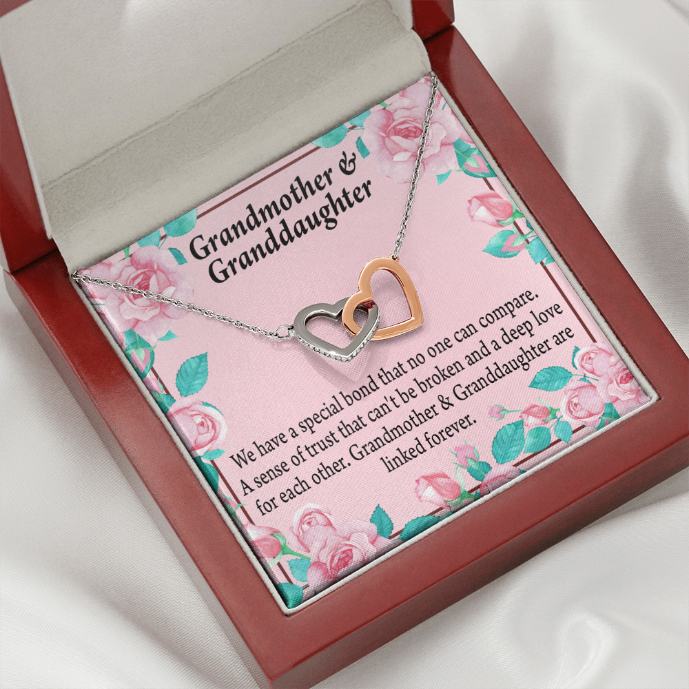 To Granddaughter Special Bond Necklace Inseparable Necklace-Express Your Love Gifts