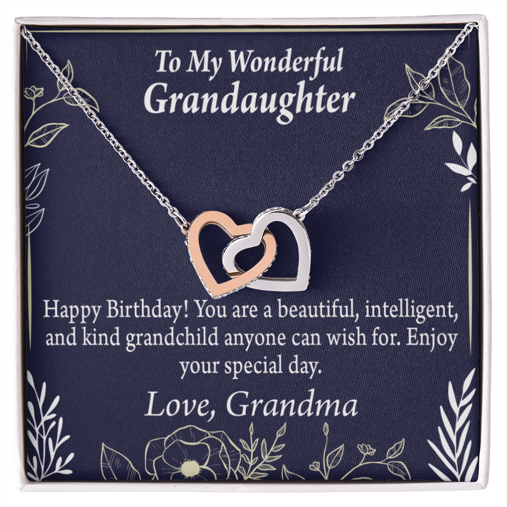 To Granddaughter Special Day Birthday Gift Inseparable Necklace-Express Your Love Gifts