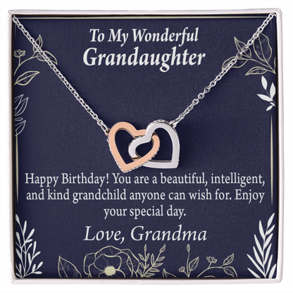 To Granddaughter Special Day Birthday Gift Inseparable Necklace-Express Your Love Gifts