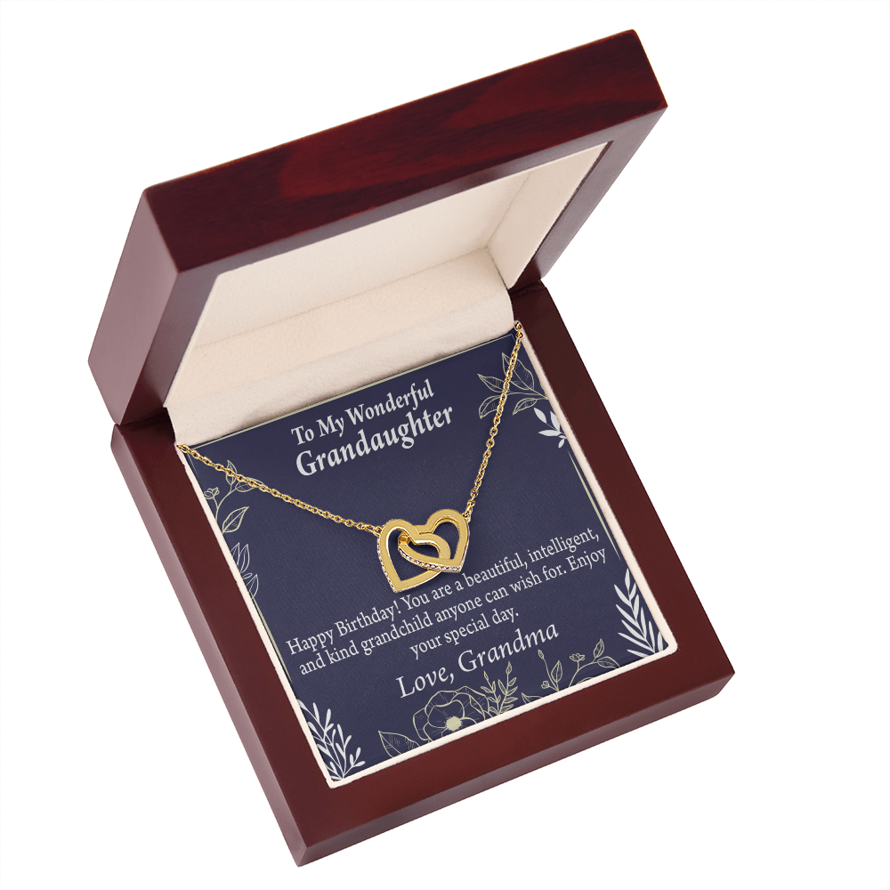 To Granddaughter Special Day Birthday Gift Inseparable Necklace-Express Your Love Gifts