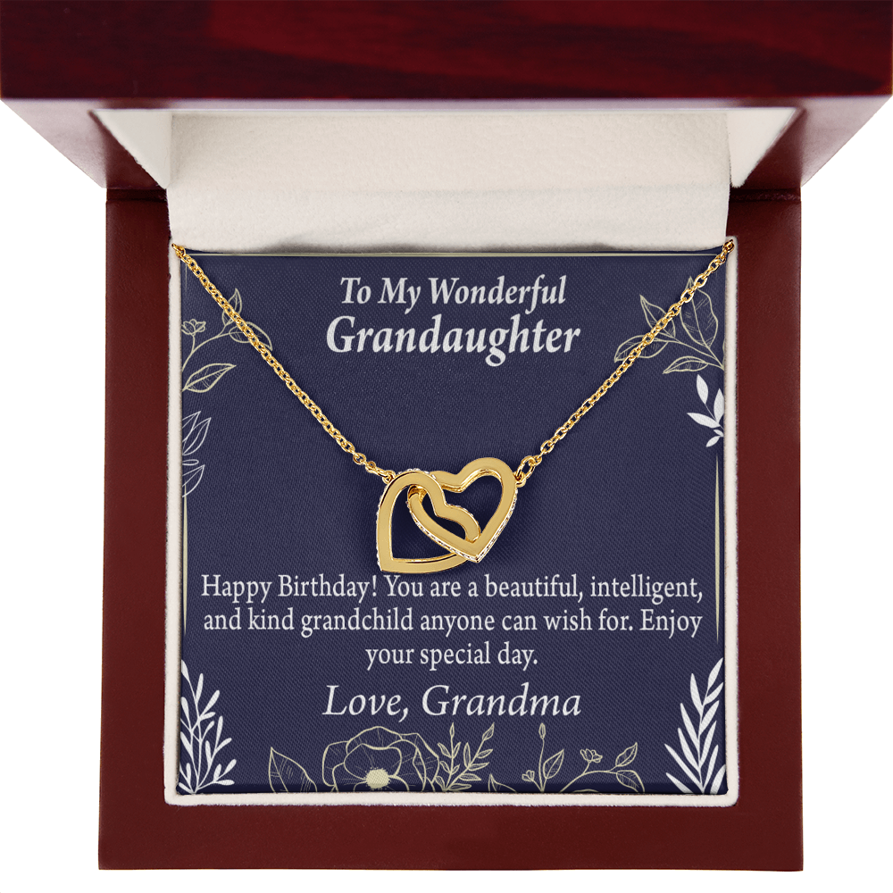 To Granddaughter Special Day Birthday Gift Inseparable Necklace-Express Your Love Gifts