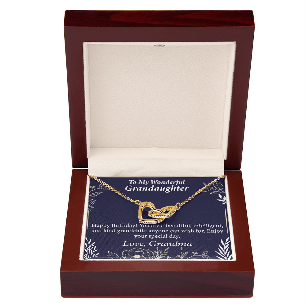 To Granddaughter Special Day Birthday Gift Inseparable Necklace-Express Your Love Gifts