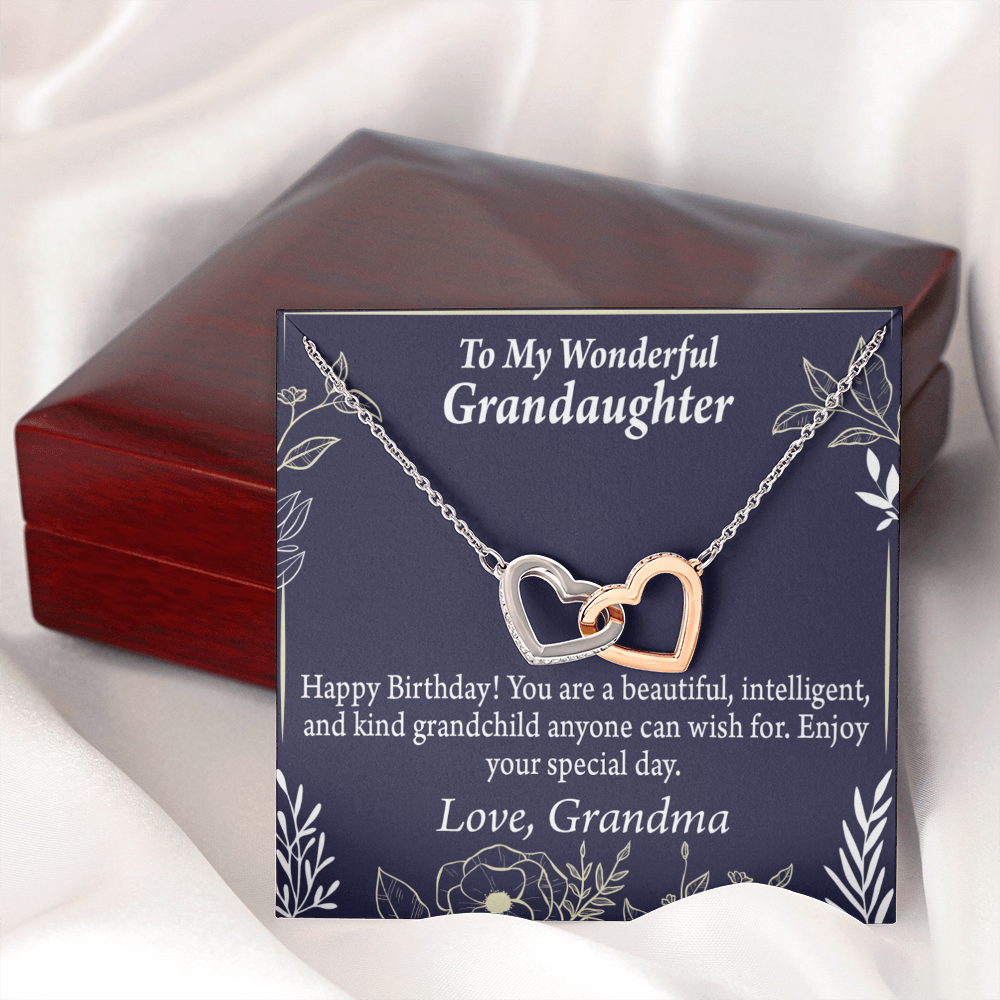 To Granddaughter Special Day Birthday Gift Inseparable Necklace-Express Your Love Gifts