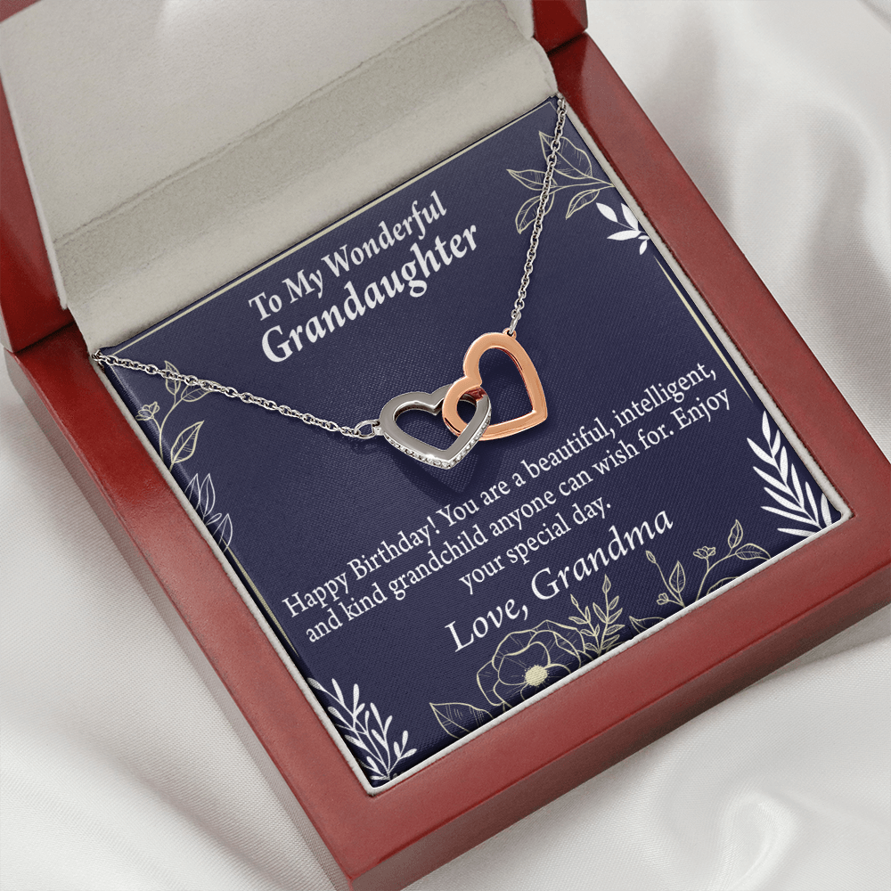 To Granddaughter Special Day Birthday Gift Inseparable Necklace-Express Your Love Gifts