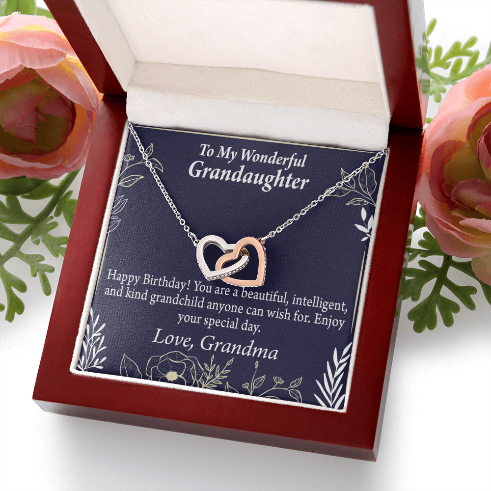 To Granddaughter Special Day Birthday Gift Inseparable Necklace-Express Your Love Gifts
