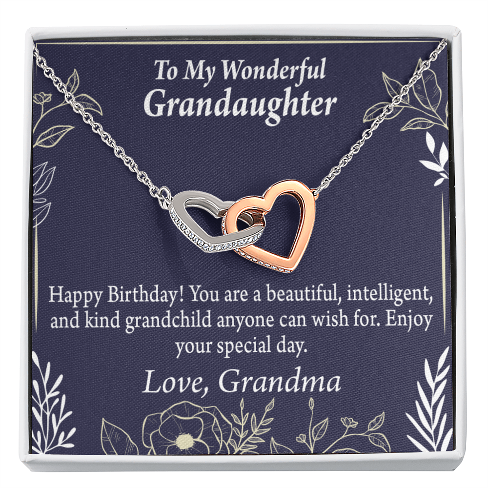 To Granddaughter Special Day Birthday Gift Inseparable Necklace-Express Your Love Gifts