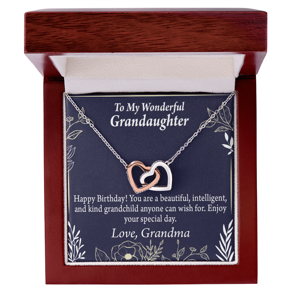 To Granddaughter Special Day Birthday Gift Inseparable Necklace-Express Your Love Gifts