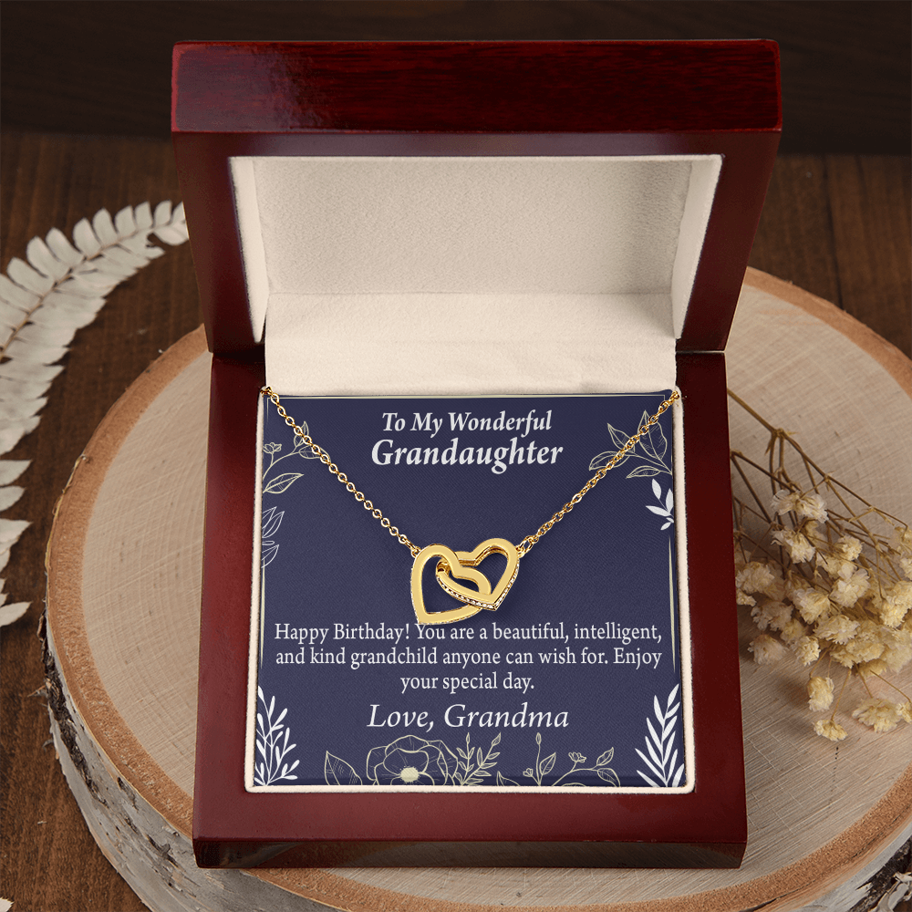 To Granddaughter Special Day Birthday Gift Inseparable Necklace-Express Your Love Gifts