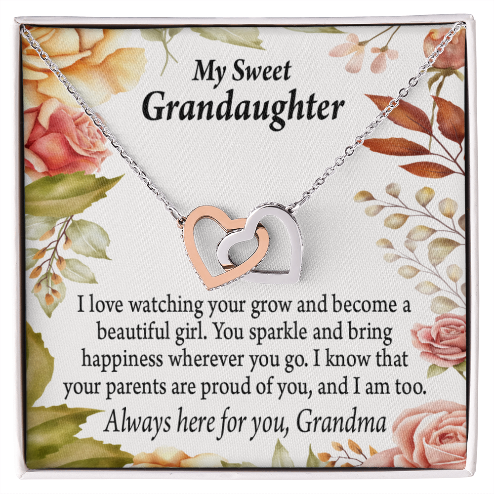 To Granddaughter We're Proud of You Granddaughter Necklace Inseparable Necklace-Express Your Love Gifts