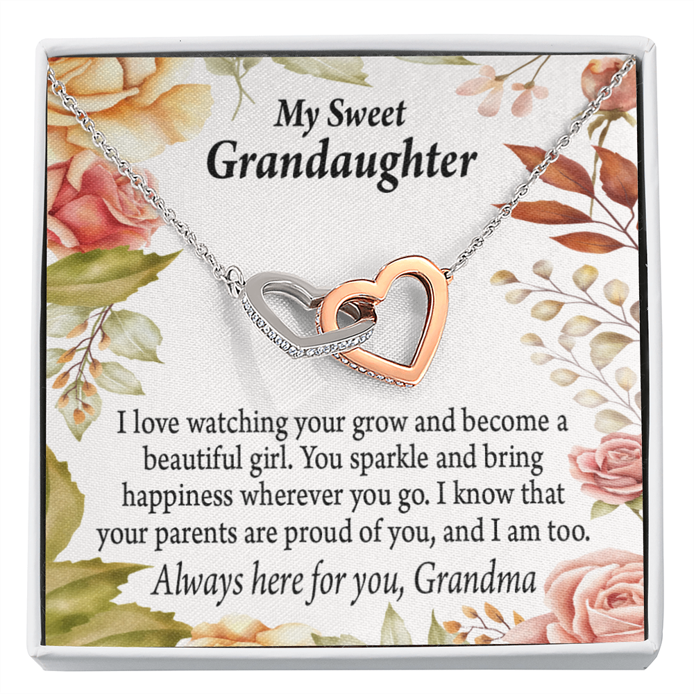 To Granddaughter We're Proud of You Granddaughter Necklace Inseparable Necklace-Express Your Love Gifts