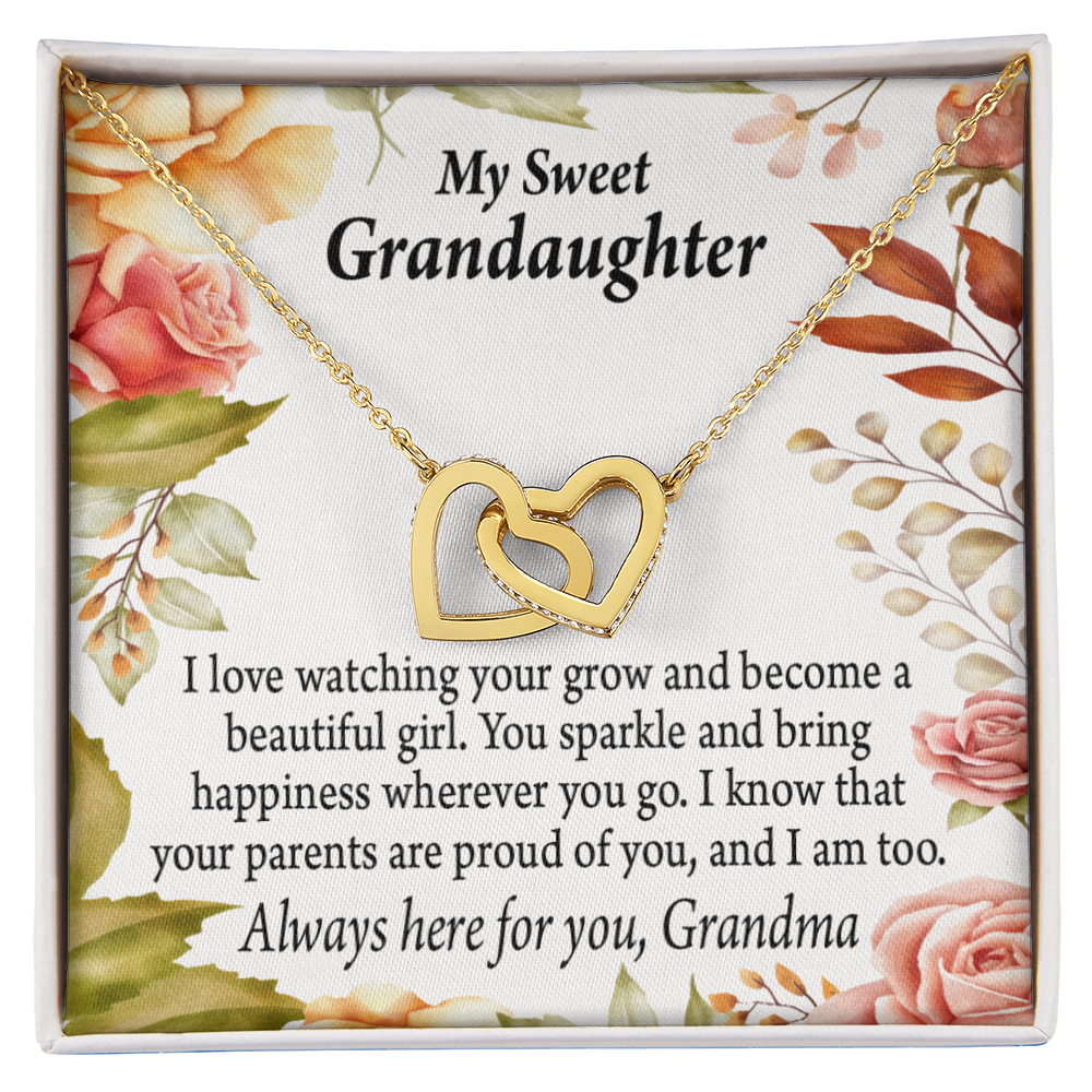 To Granddaughter We're Proud of You Granddaughter Necklace Inseparable Necklace-Express Your Love Gifts