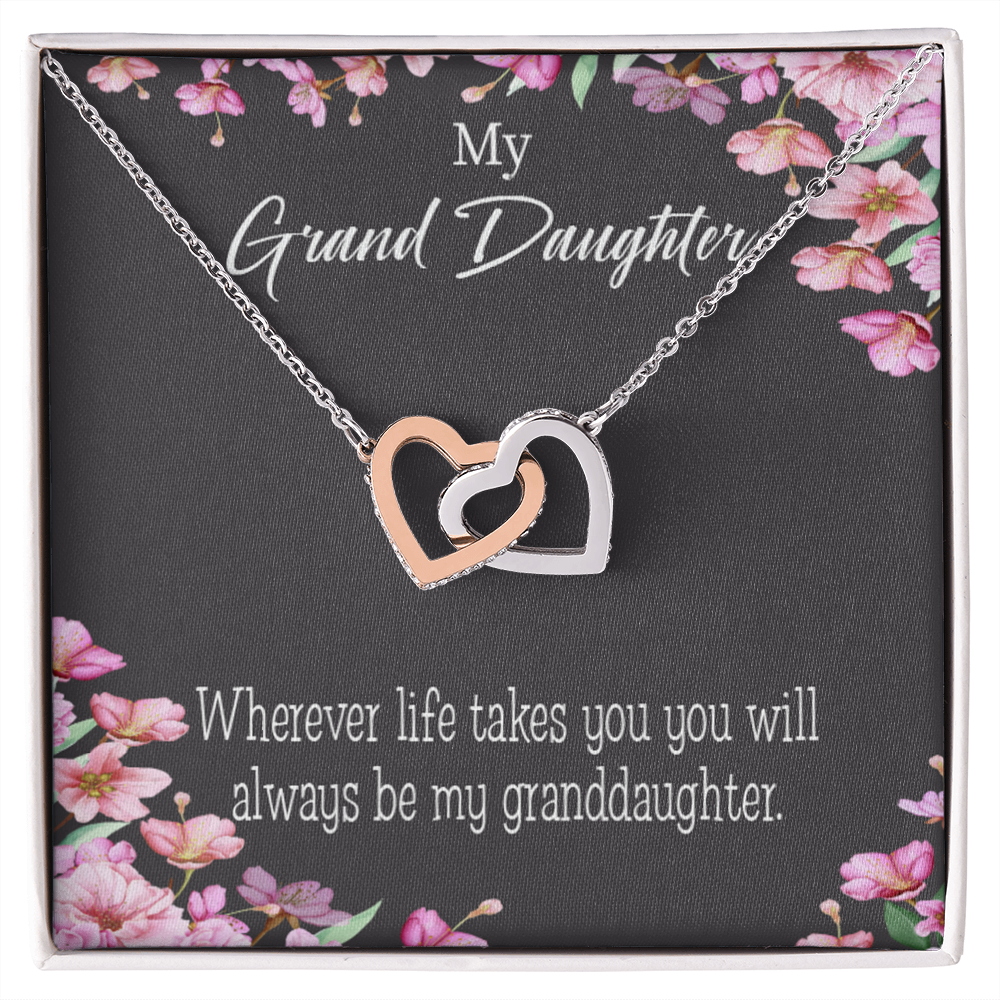 To Granddaughter Wherever Life Inseparable Necklace-Express Your Love Gifts