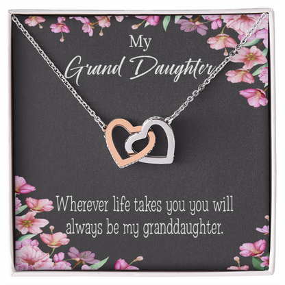 To Granddaughter Wherever Life Inseparable Necklace-Express Your Love Gifts