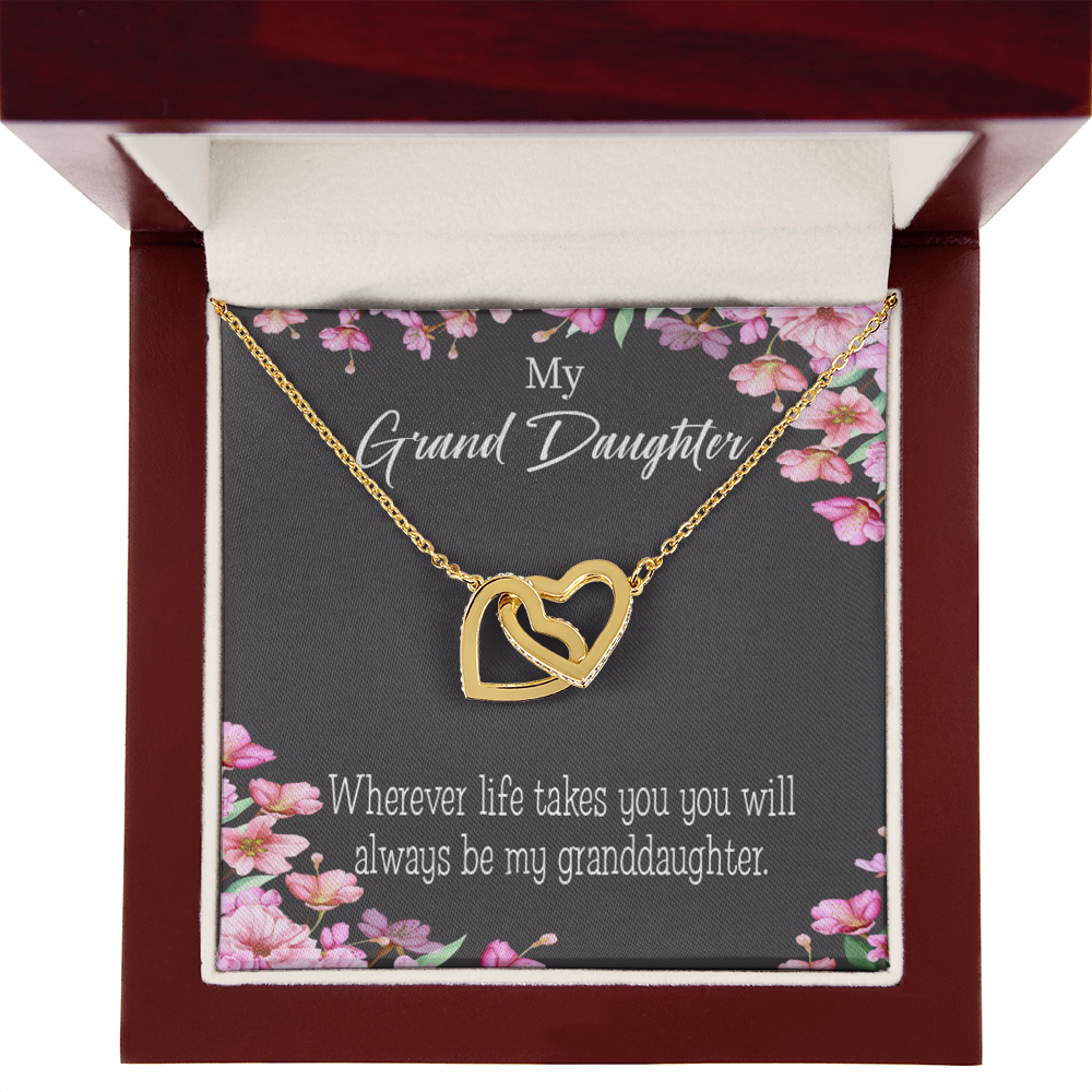 To Granddaughter Wherever Life Inseparable Necklace-Express Your Love Gifts