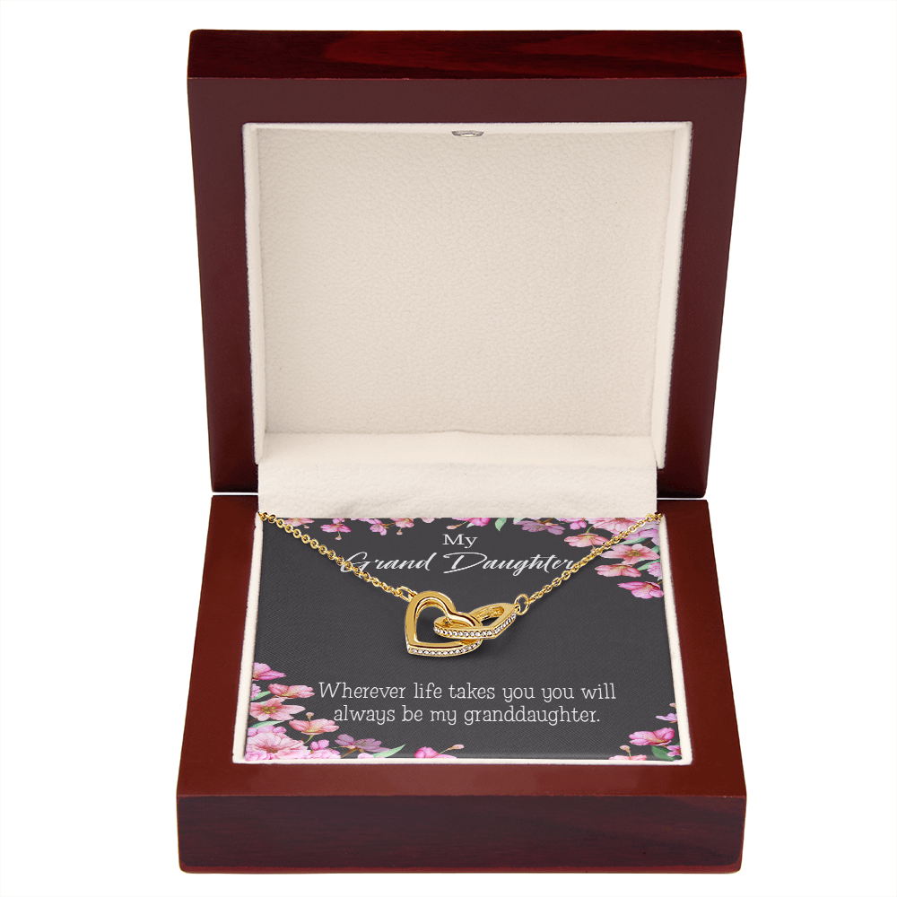 To Granddaughter Wherever Life Inseparable Necklace-Express Your Love Gifts