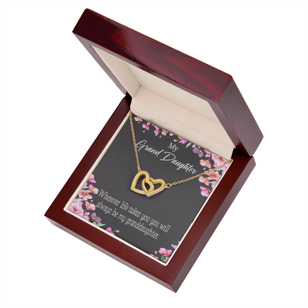 To Granddaughter Wherever Life Inseparable Necklace-Express Your Love Gifts