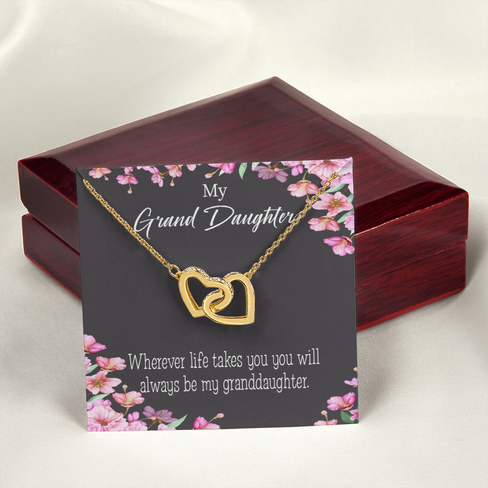 To Granddaughter Wherever Life Inseparable Necklace-Express Your Love Gifts