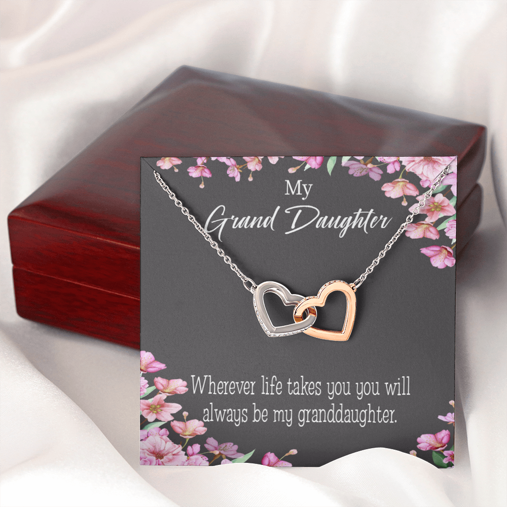 To Granddaughter Wherever Life Inseparable Necklace-Express Your Love Gifts