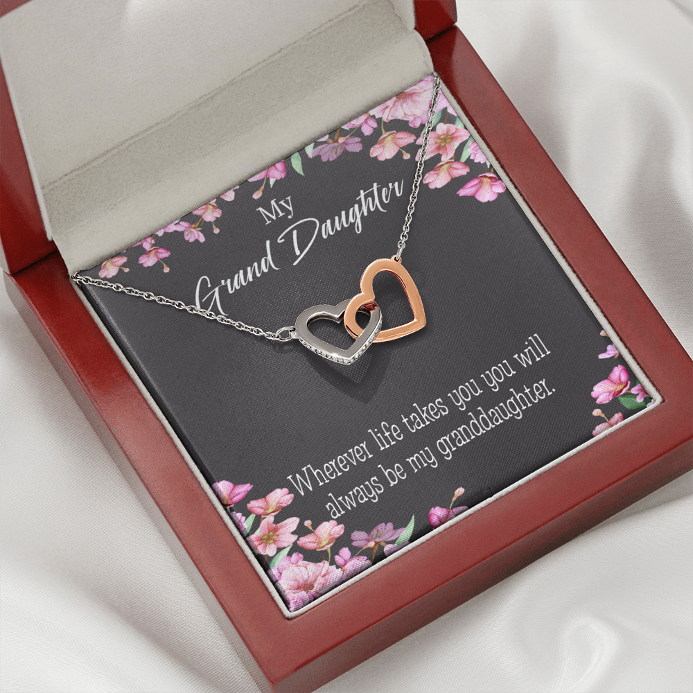 To Granddaughter Wherever Life Inseparable Necklace-Express Your Love Gifts