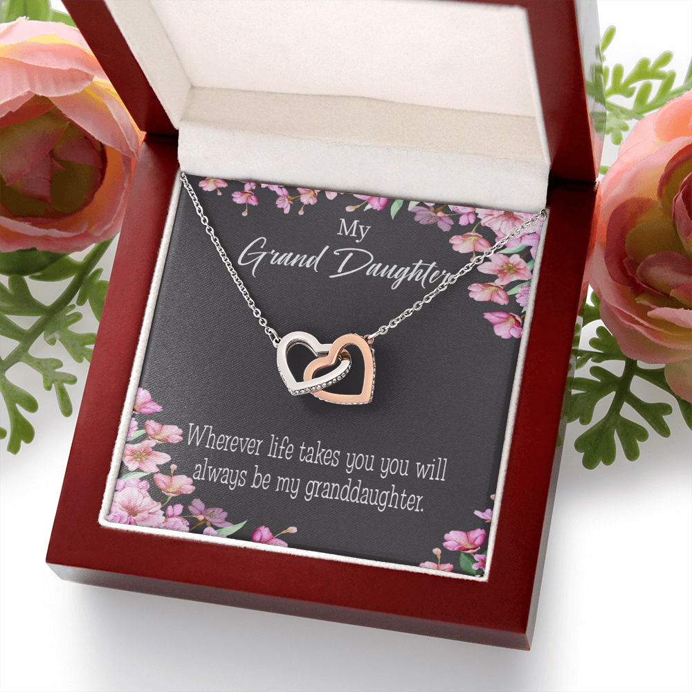 To Granddaughter Wherever Life Inseparable Necklace-Express Your Love Gifts