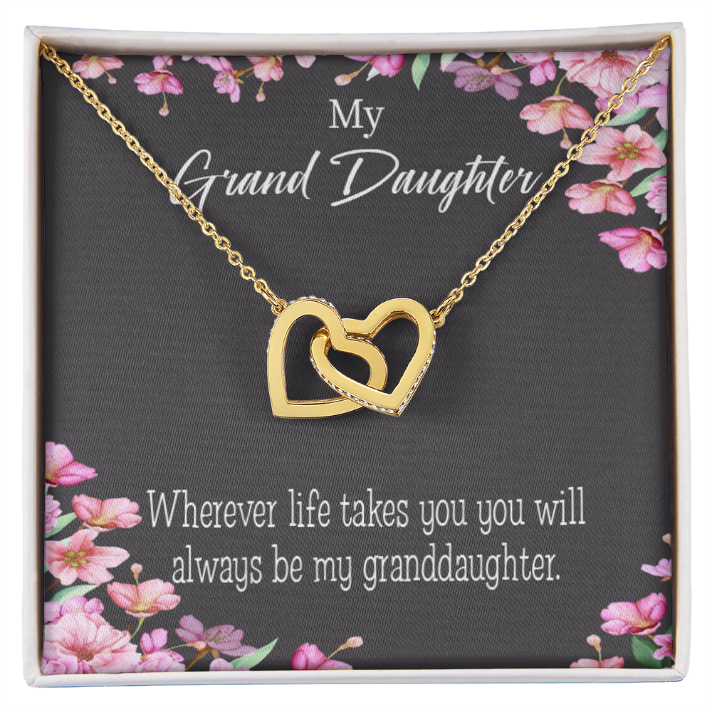 To Granddaughter Wherever Life Inseparable Necklace-Express Your Love Gifts