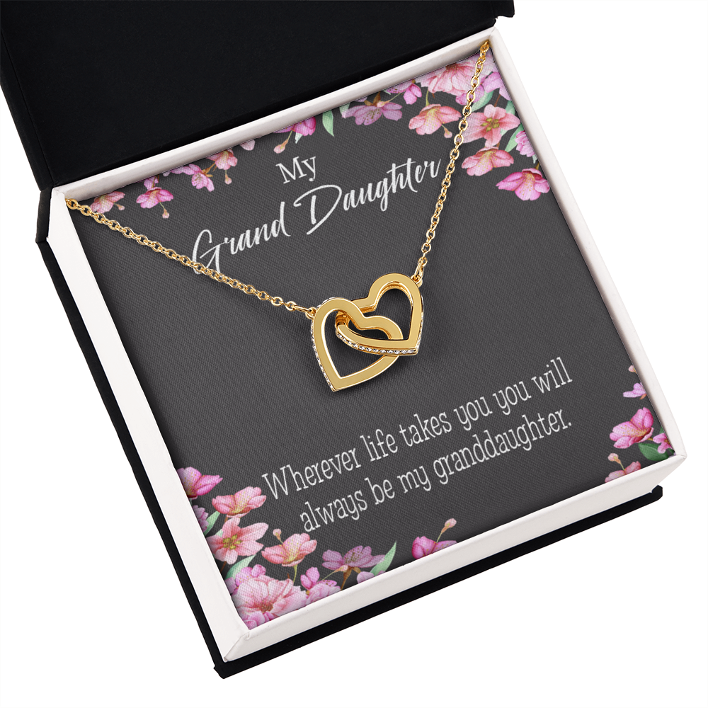 To Granddaughter Wherever Life Inseparable Necklace-Express Your Love Gifts