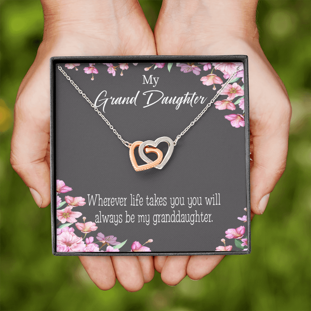 To Granddaughter Wherever Life Inseparable Necklace-Express Your Love Gifts