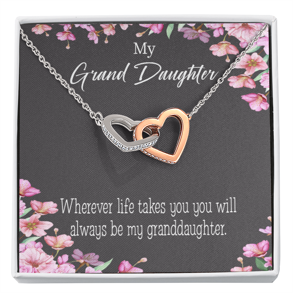 To Granddaughter Wherever Life Inseparable Necklace-Express Your Love Gifts