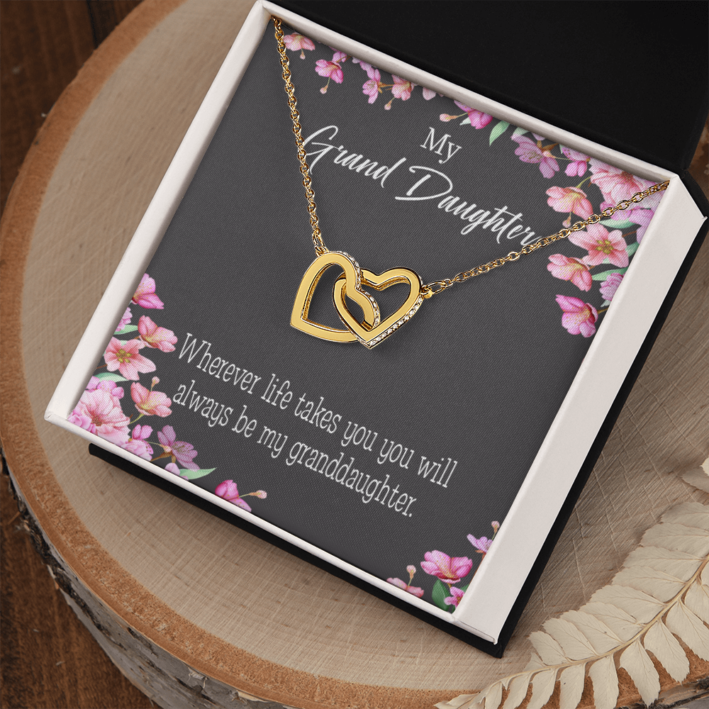 To Granddaughter Wherever Life Inseparable Necklace-Express Your Love Gifts