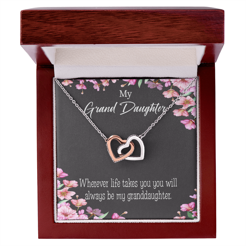 To Granddaughter Wherever Life Inseparable Necklace-Express Your Love Gifts