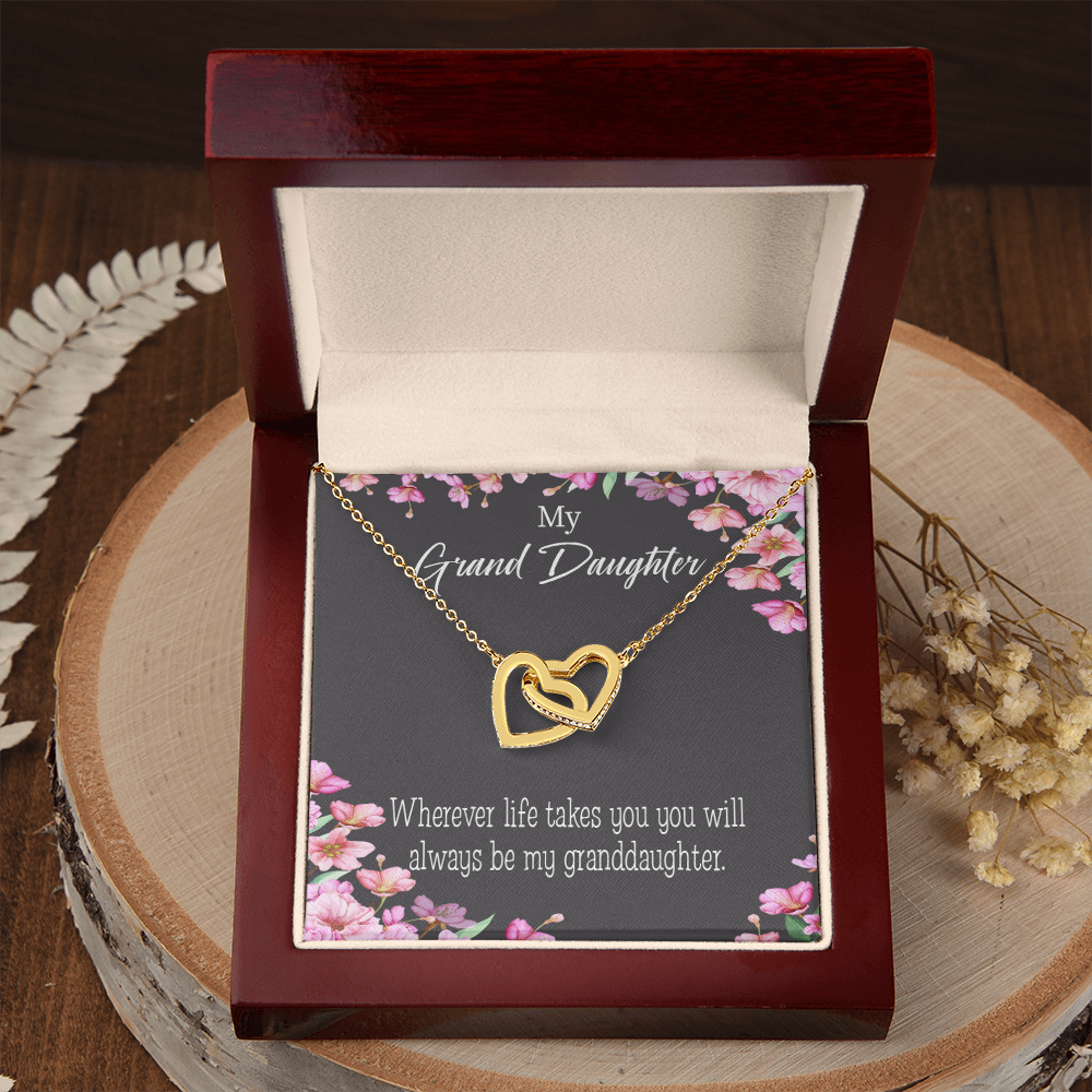 To Granddaughter Wherever Life Inseparable Necklace-Express Your Love Gifts
