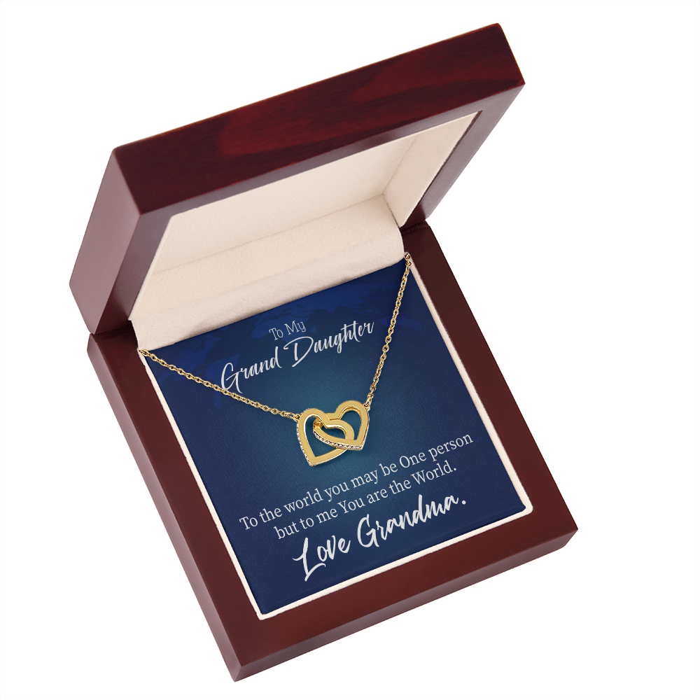 To Granddaughter You Are My World Inseparable Necklace-Express Your Love Gifts