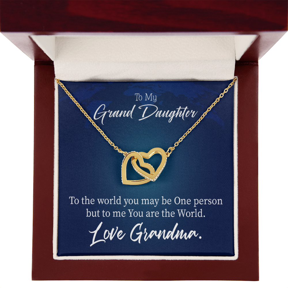 To Granddaughter You Are My World Inseparable Necklace-Express Your Love Gifts