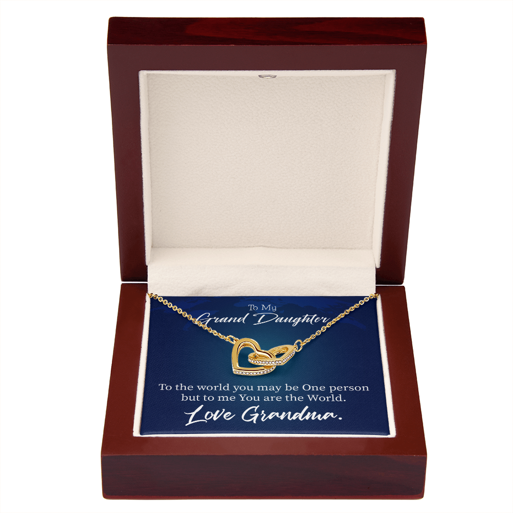 To Granddaughter You Are My World Inseparable Necklace-Express Your Love Gifts