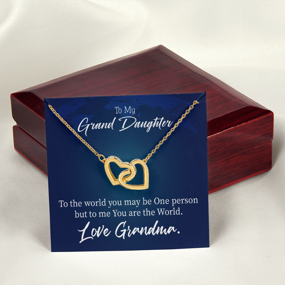 To Granddaughter You Are My World Inseparable Necklace-Express Your Love Gifts