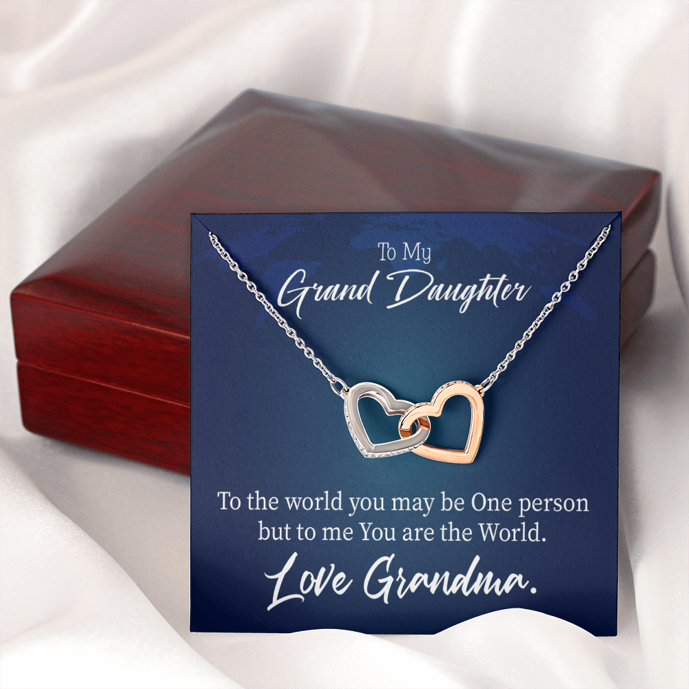 To Granddaughter You Are My World Inseparable Necklace-Express Your Love Gifts