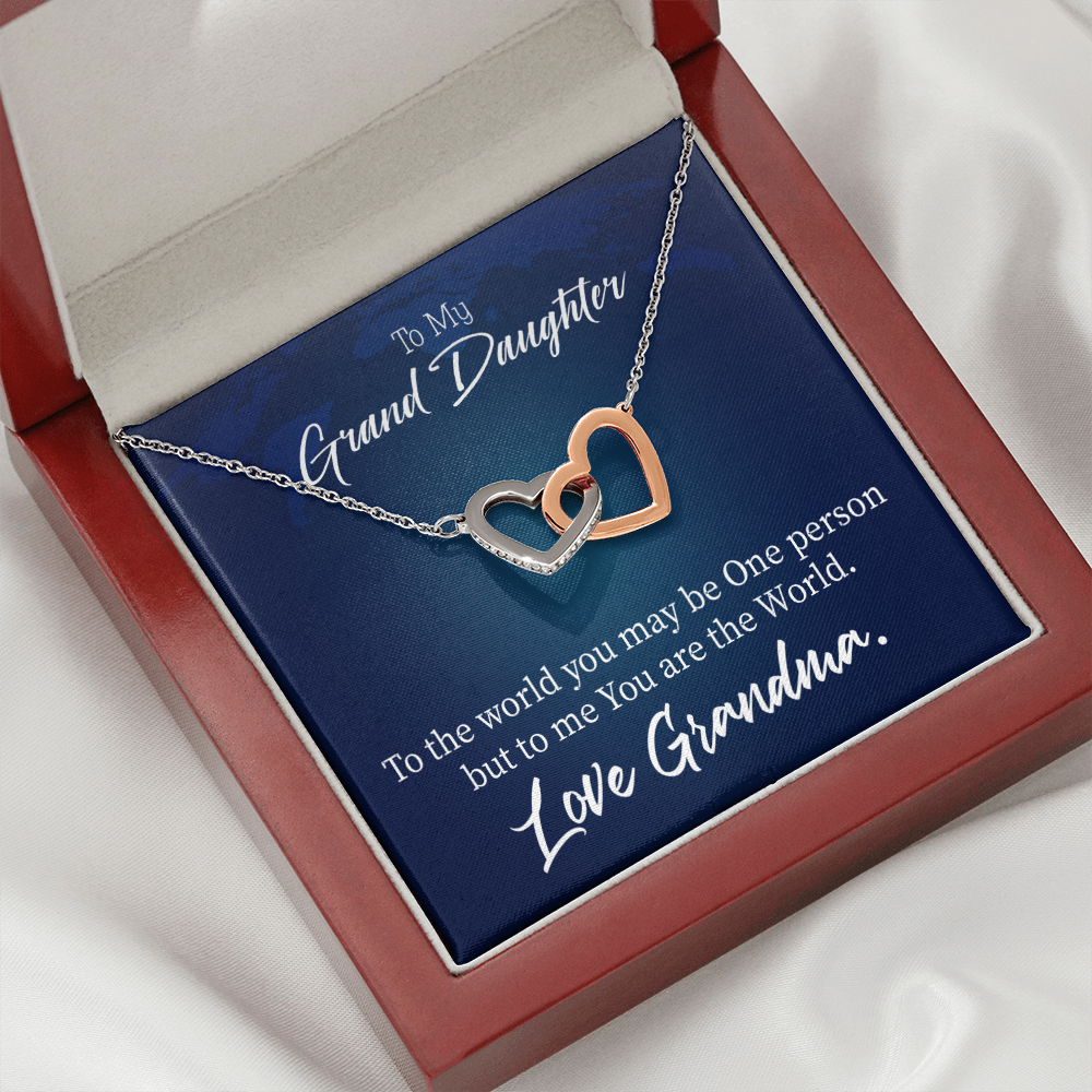 To Granddaughter You Are My World Inseparable Necklace-Express Your Love Gifts