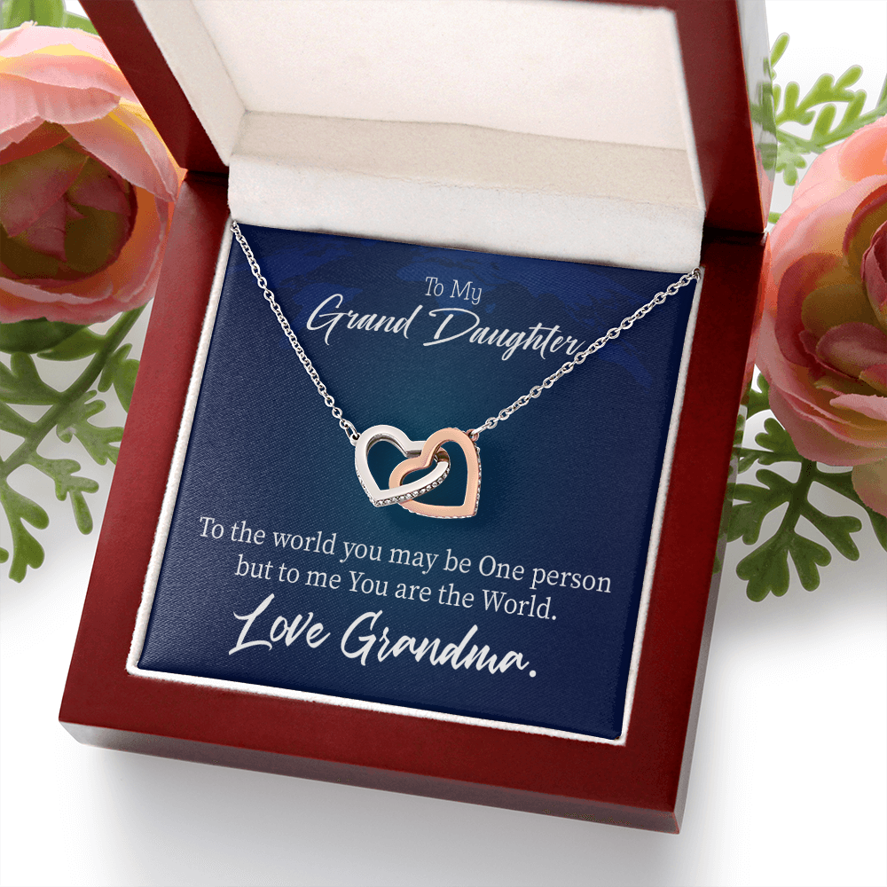To Granddaughter You Are My World Inseparable Necklace-Express Your Love Gifts
