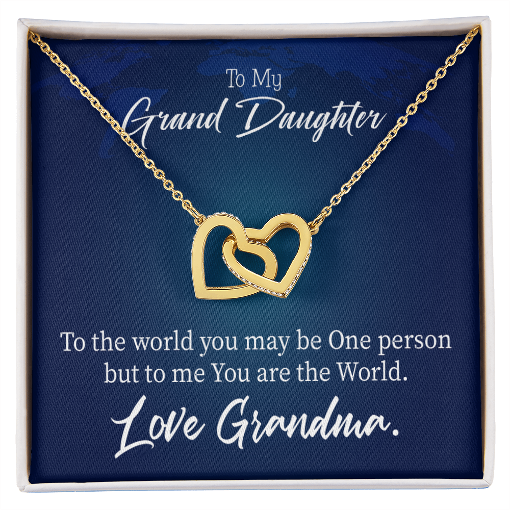 To Granddaughter You Are My World Inseparable Necklace-Express Your Love Gifts